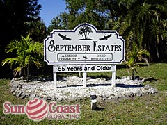 September Estates Community Sign